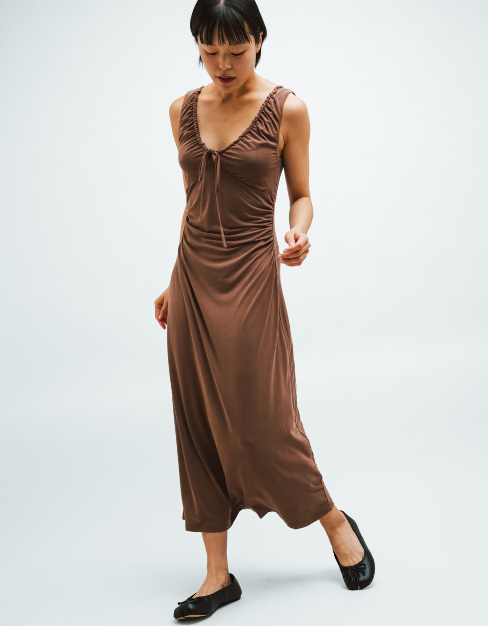 Brown Chell Midi Dress