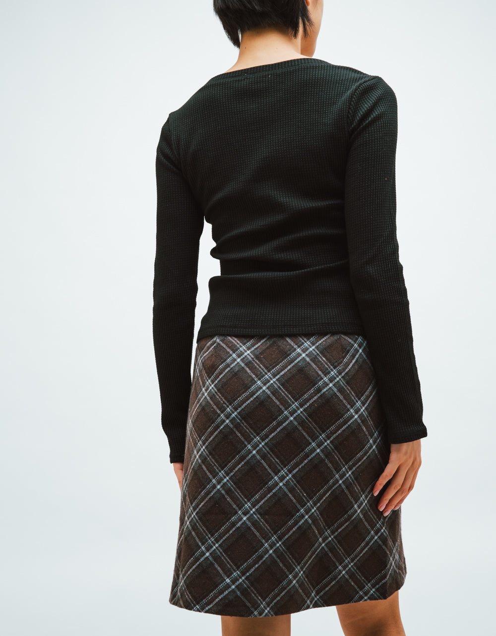 BLK Albany Waffle Button Top