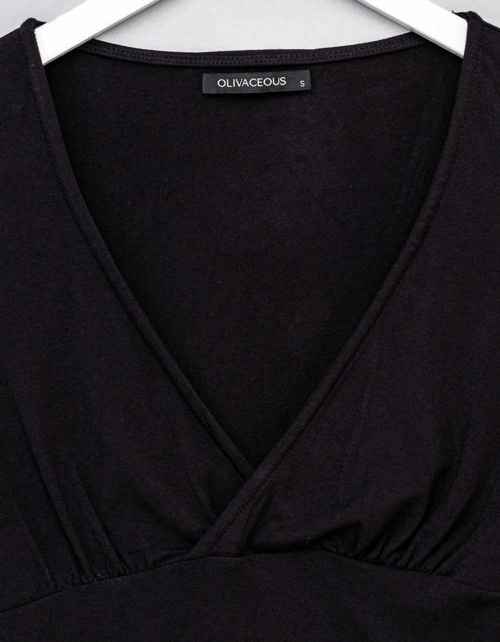 Black Surplice Top