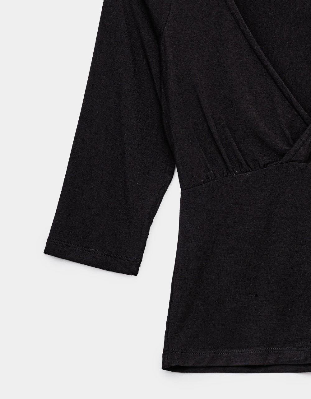 Black Surplice Top