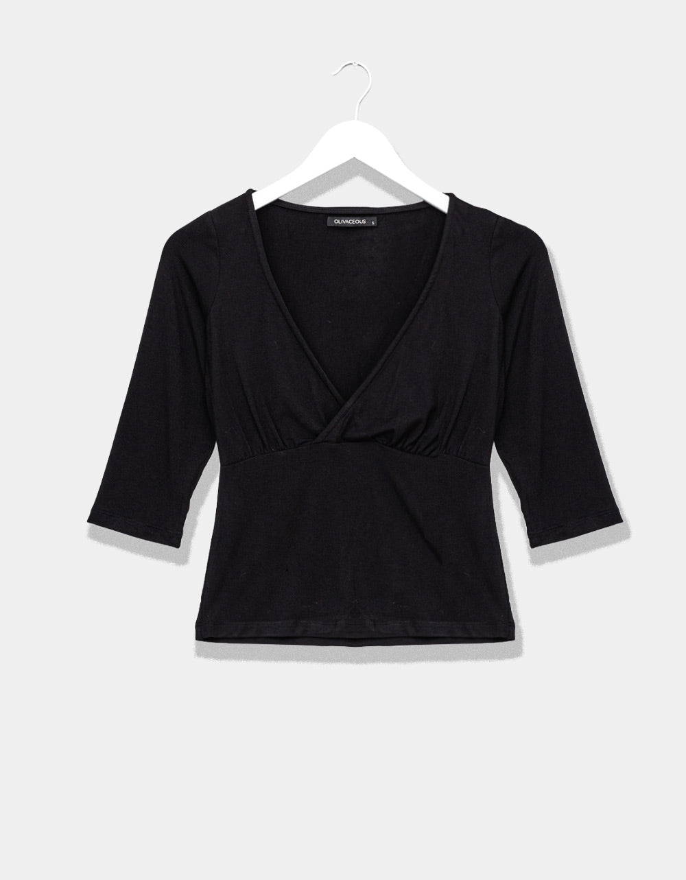 Black Surplice Top