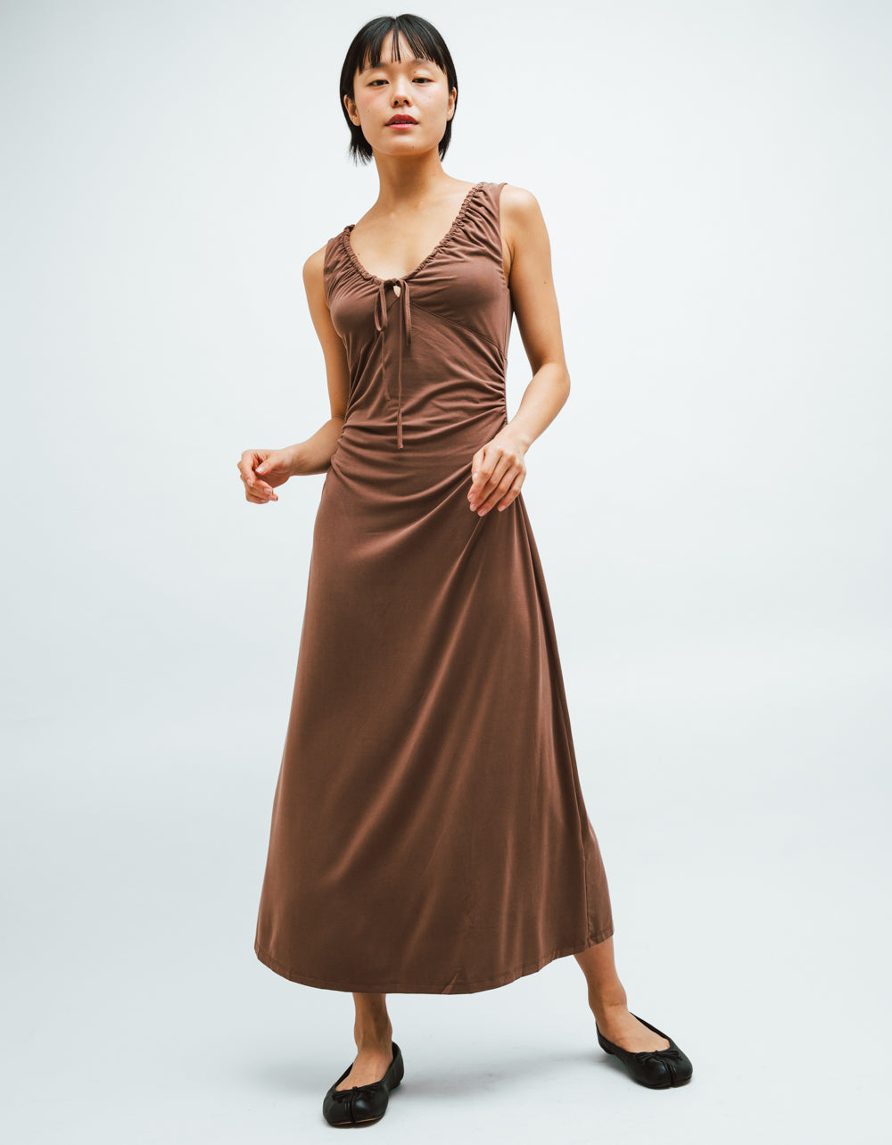 Brown Chell Midi Dress