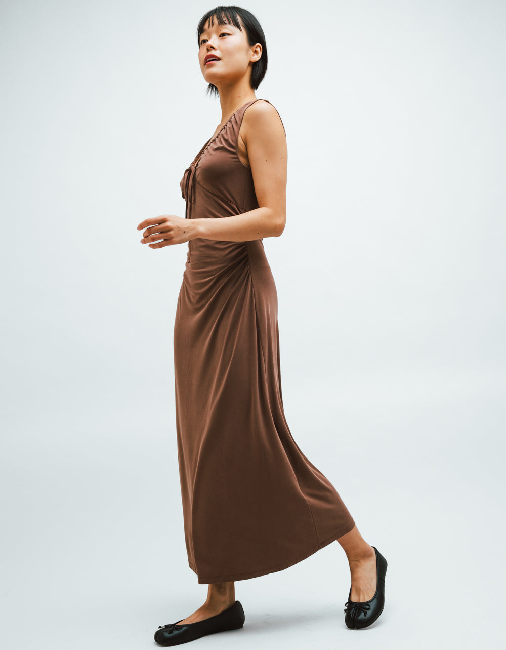 Brown Chell Midi Dress