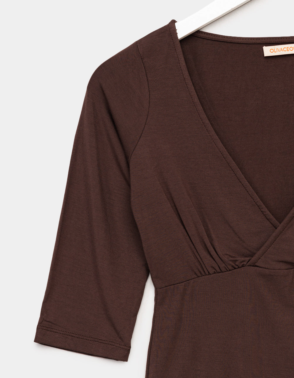 Brown Surplice Top