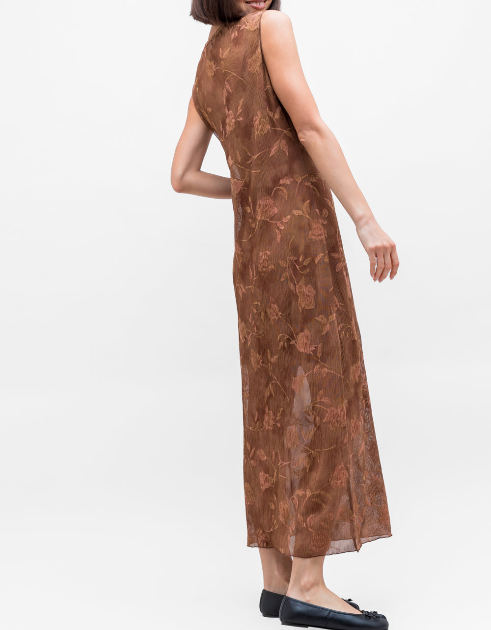 Brown Zoe Column Dress