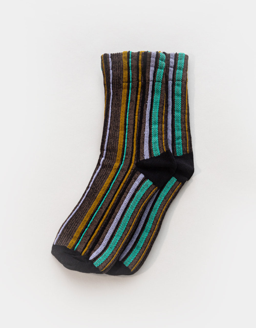Busy Stripe Socks in Black