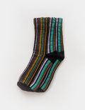 Busy Stripe Socks in Black