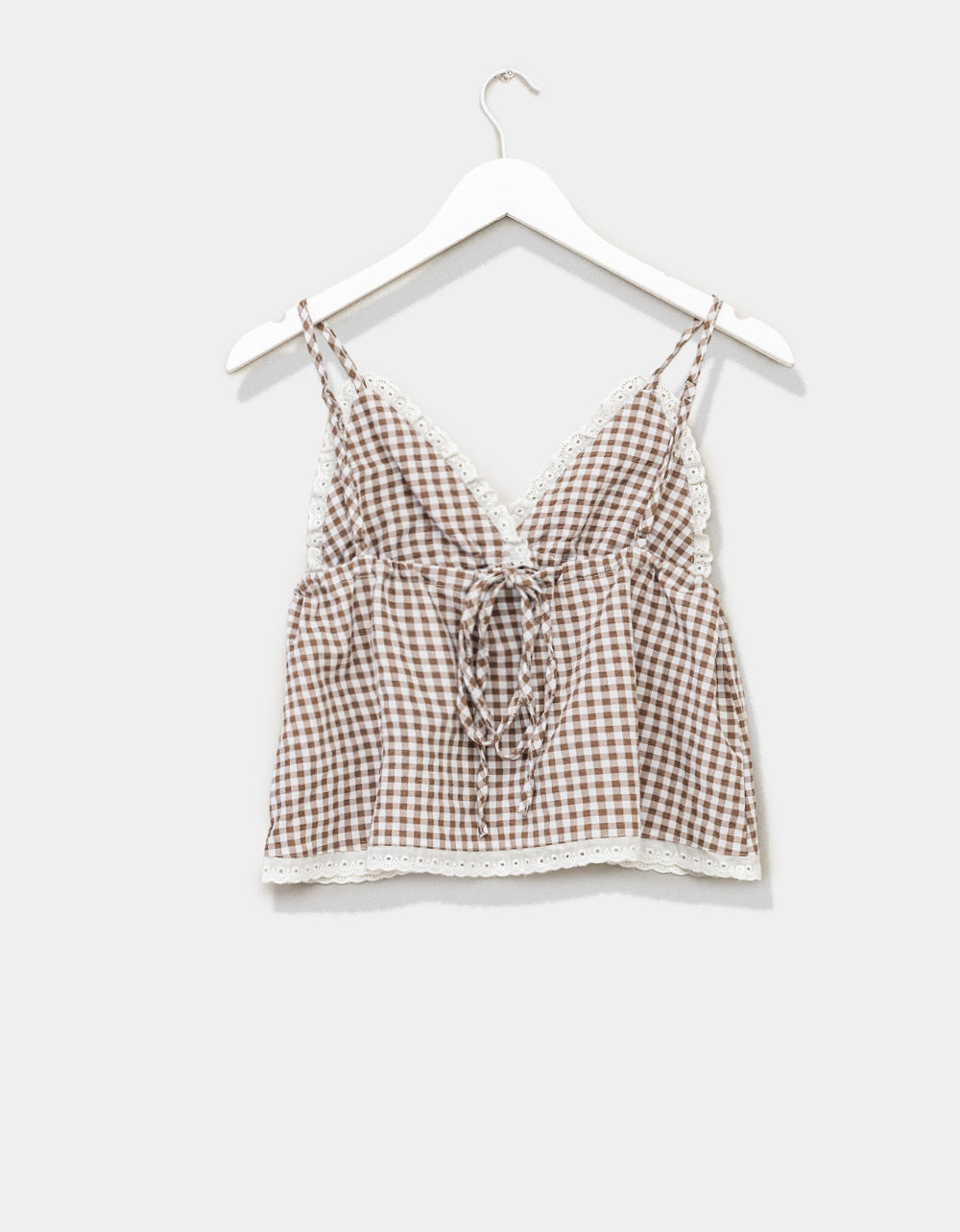 Checked Ruffle Cami