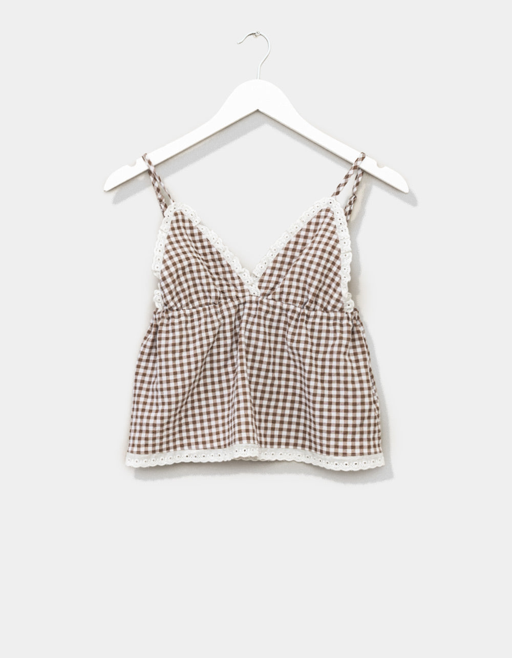 Checked Ruffle Cami