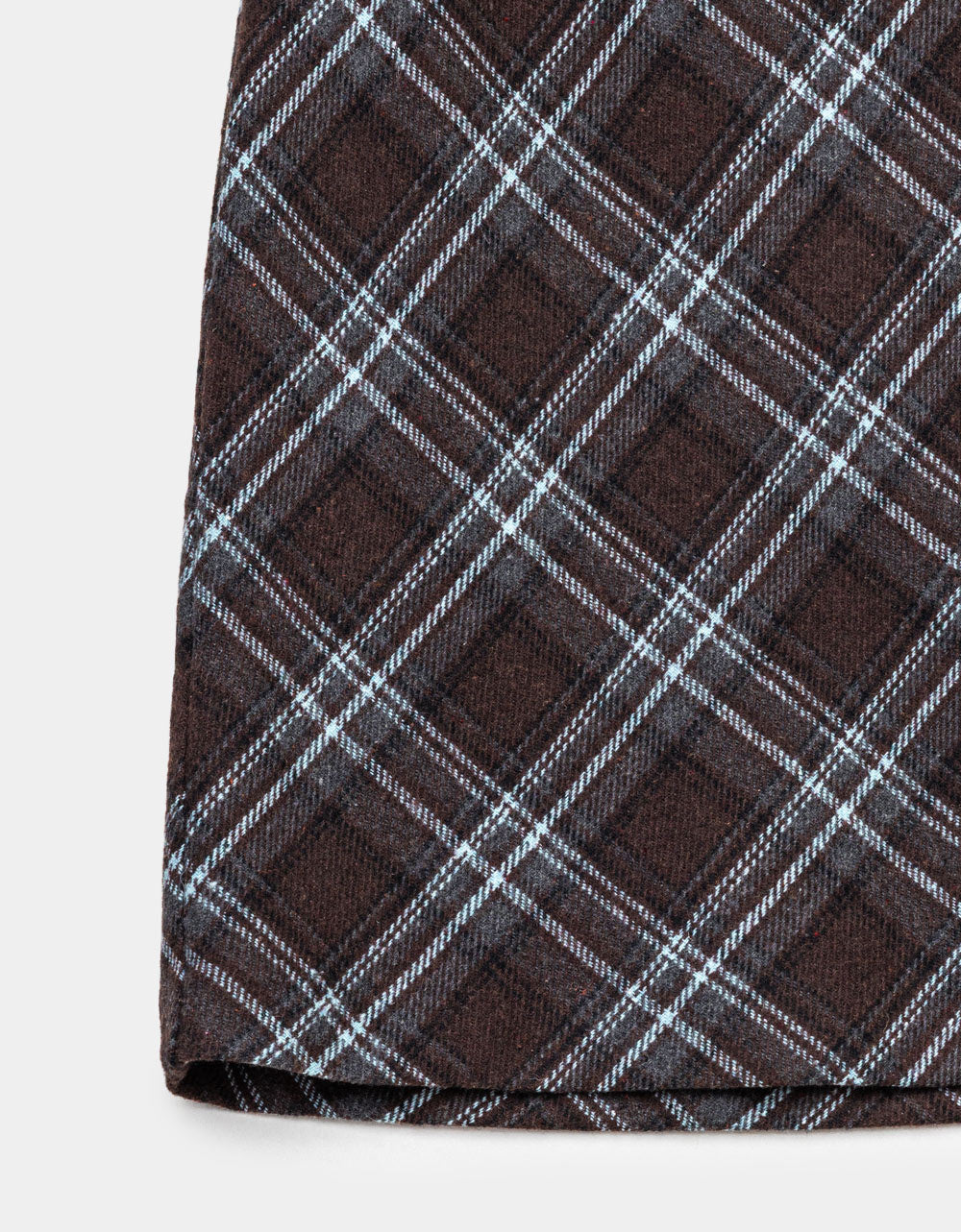 Choco Plaid Mini Skirt
