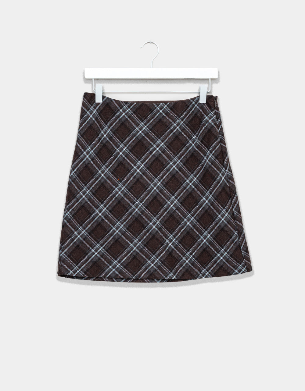 Choco Plaid Mini Skirt