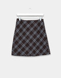 Choco Plaid Mini Skirt