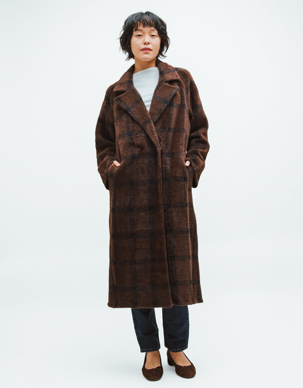 Crosby Plaid Cocoon Coat