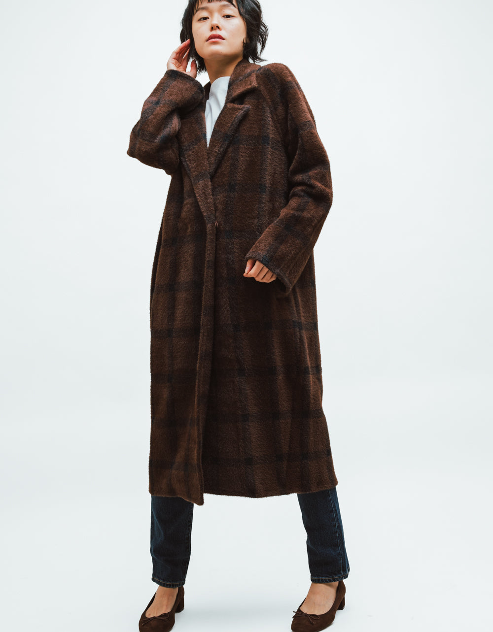 Crosby Plaid Cocoon Coat