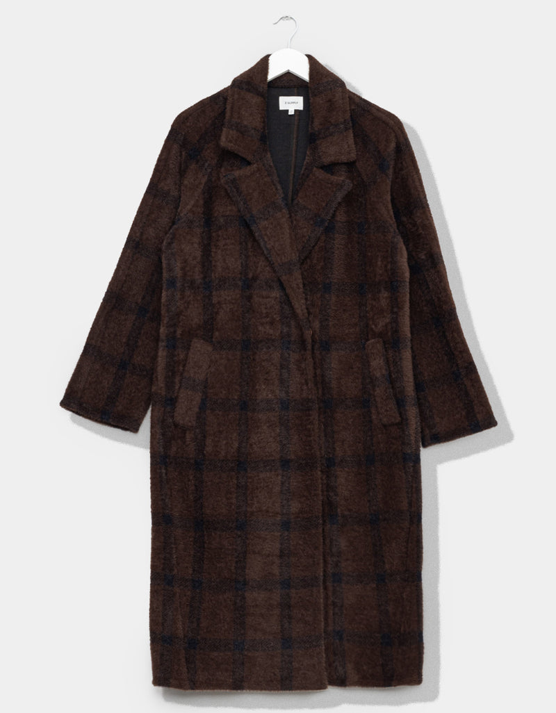 Crosby Plaid Cocoon Coat