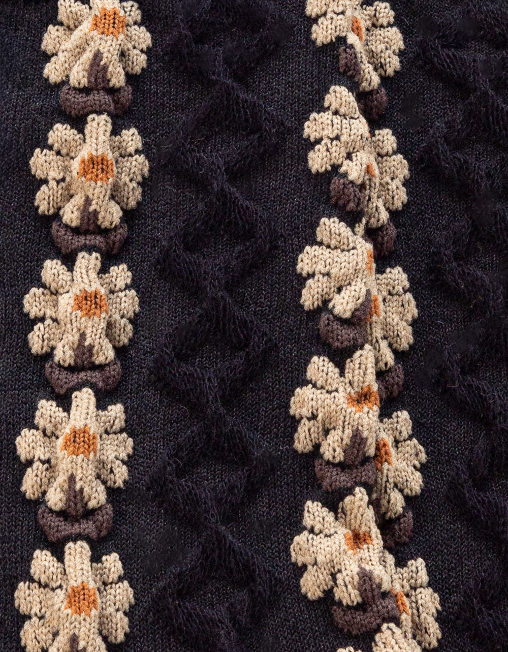 Daisy Stitch Socks - Black