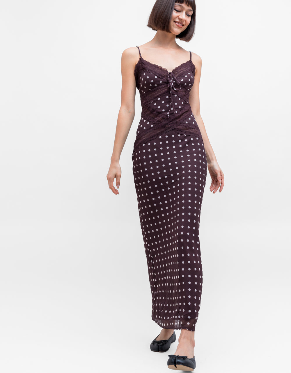 Dotty & Lace Slip Dress