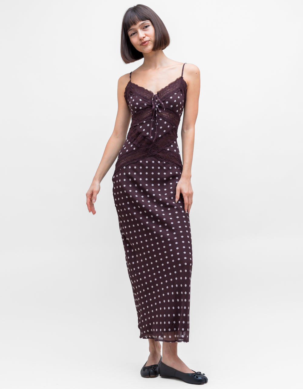 Dotty & Lace Slip Dress