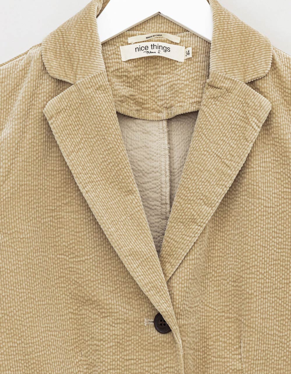 Ecru Cord Blazer