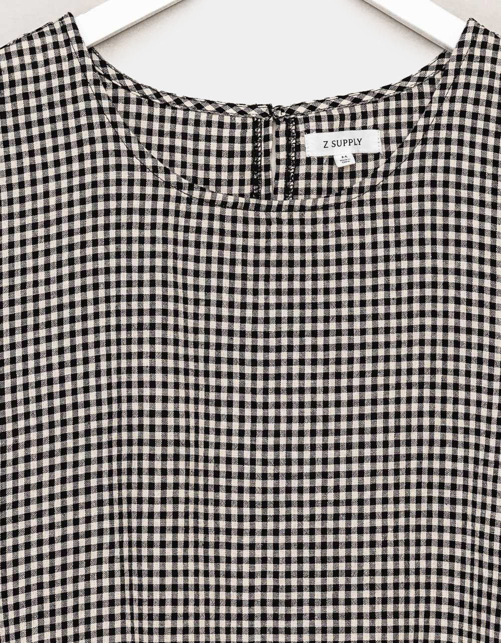 Gingham Merit Top