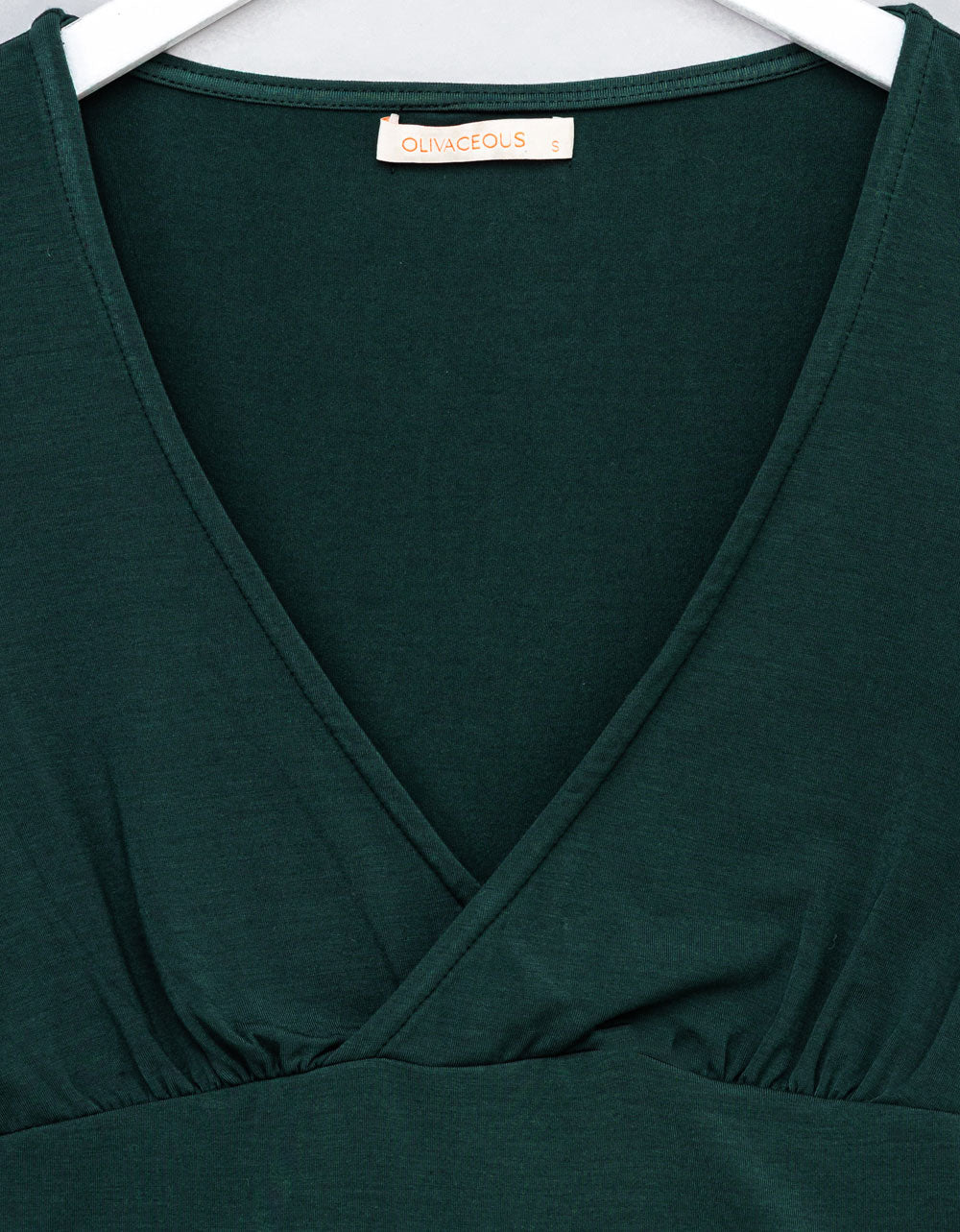 Green Surplice Top