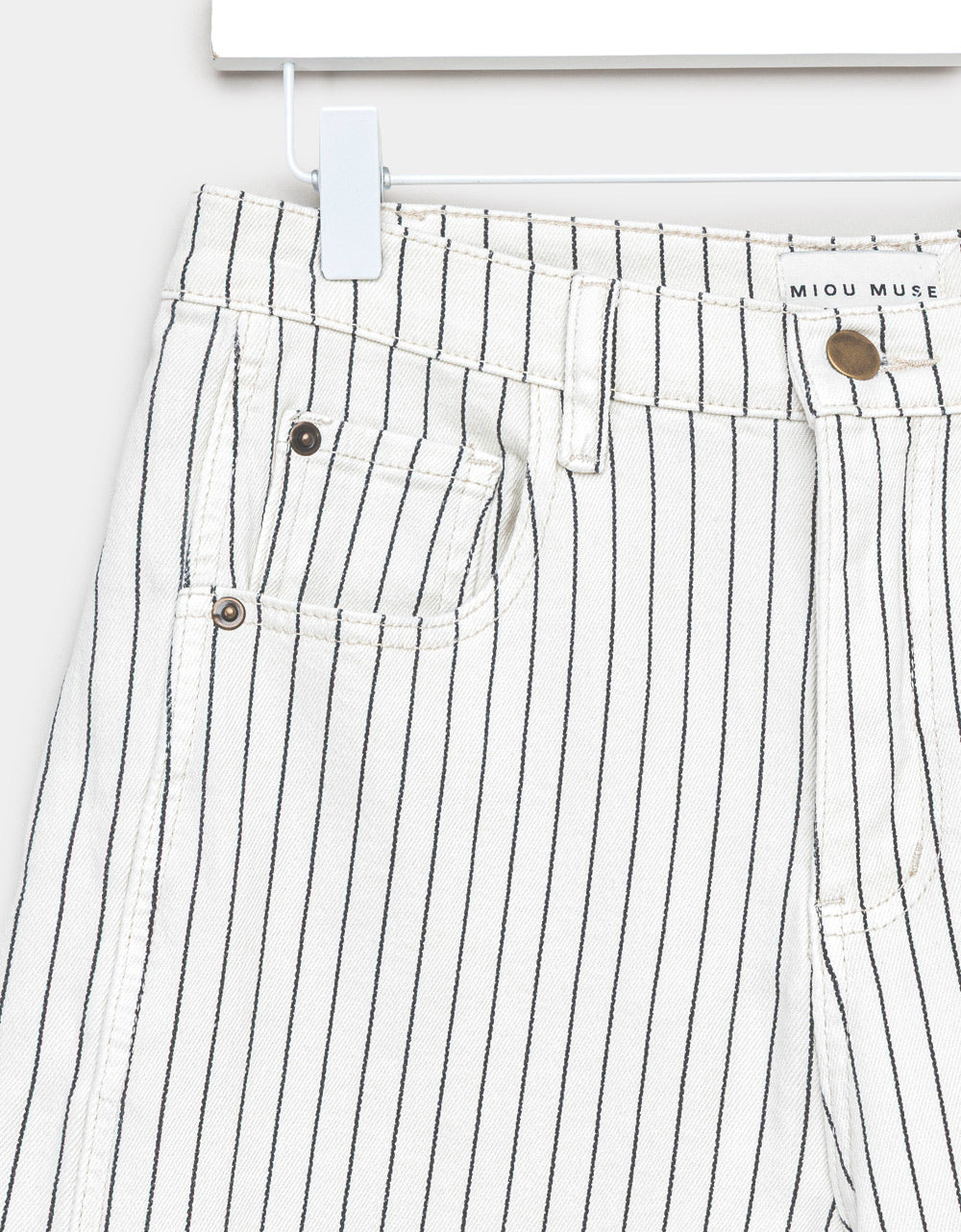 Ivory Pin Barrel Jeans