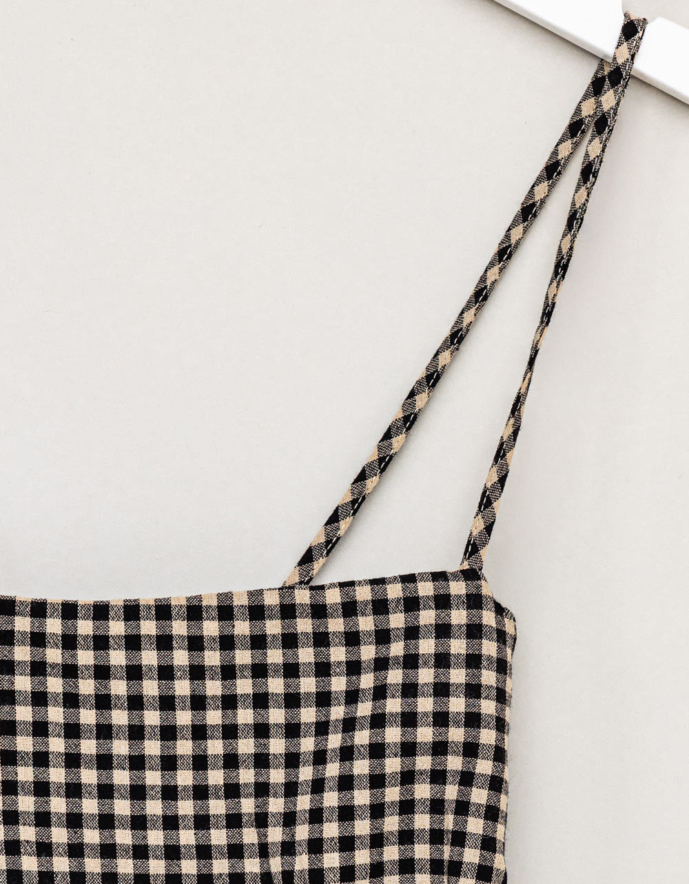 Lace-Back Gingham Dress