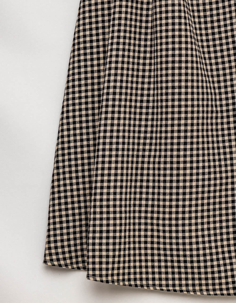 Lace-Back Gingham Dress