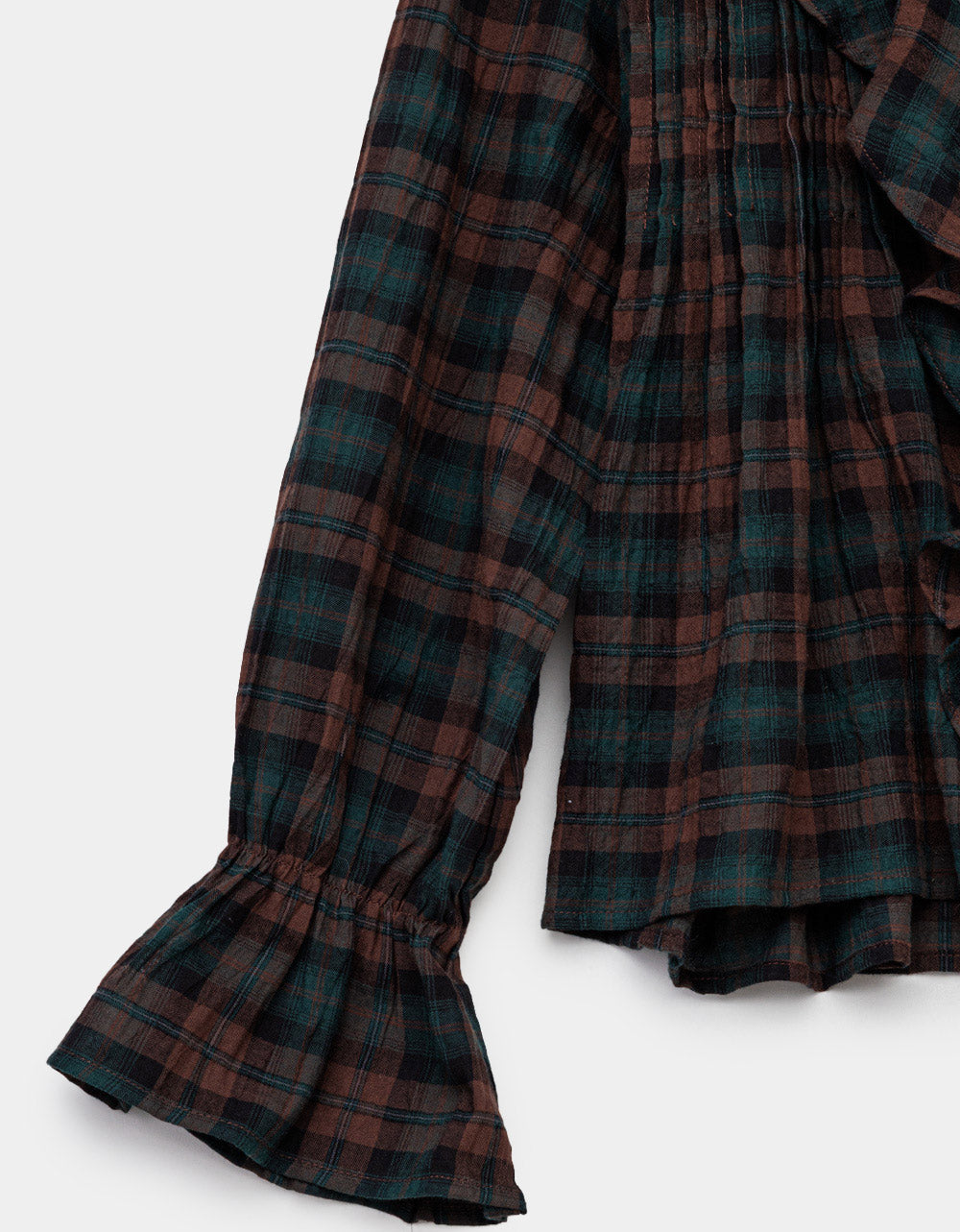 Lena Ruffle Plaid Top