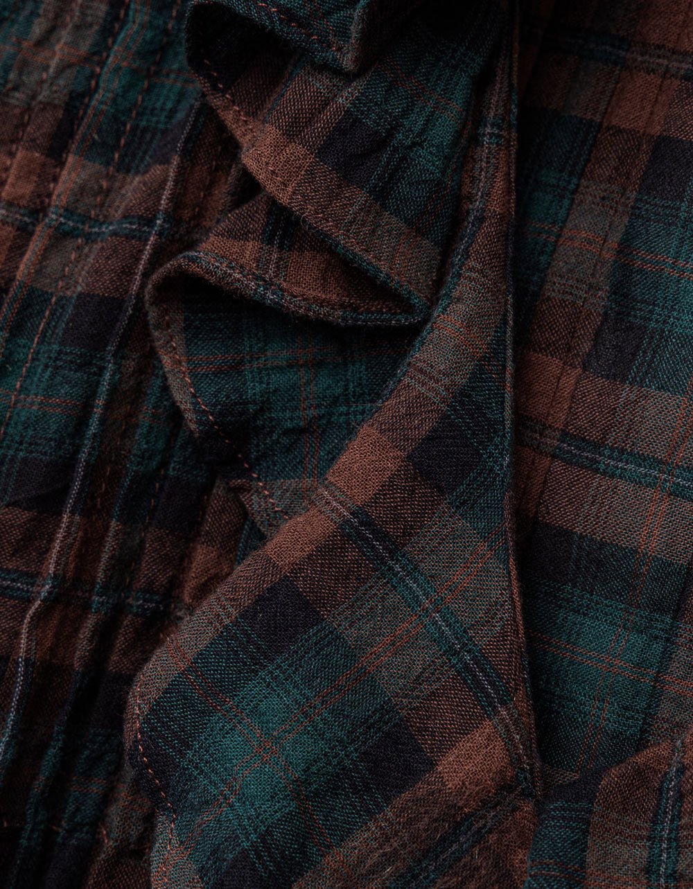 Lena Ruffle Plaid Top