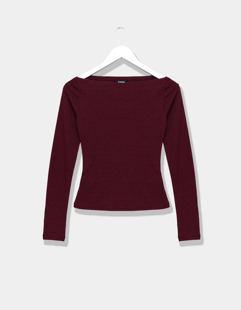 Mesh Boatneck Top