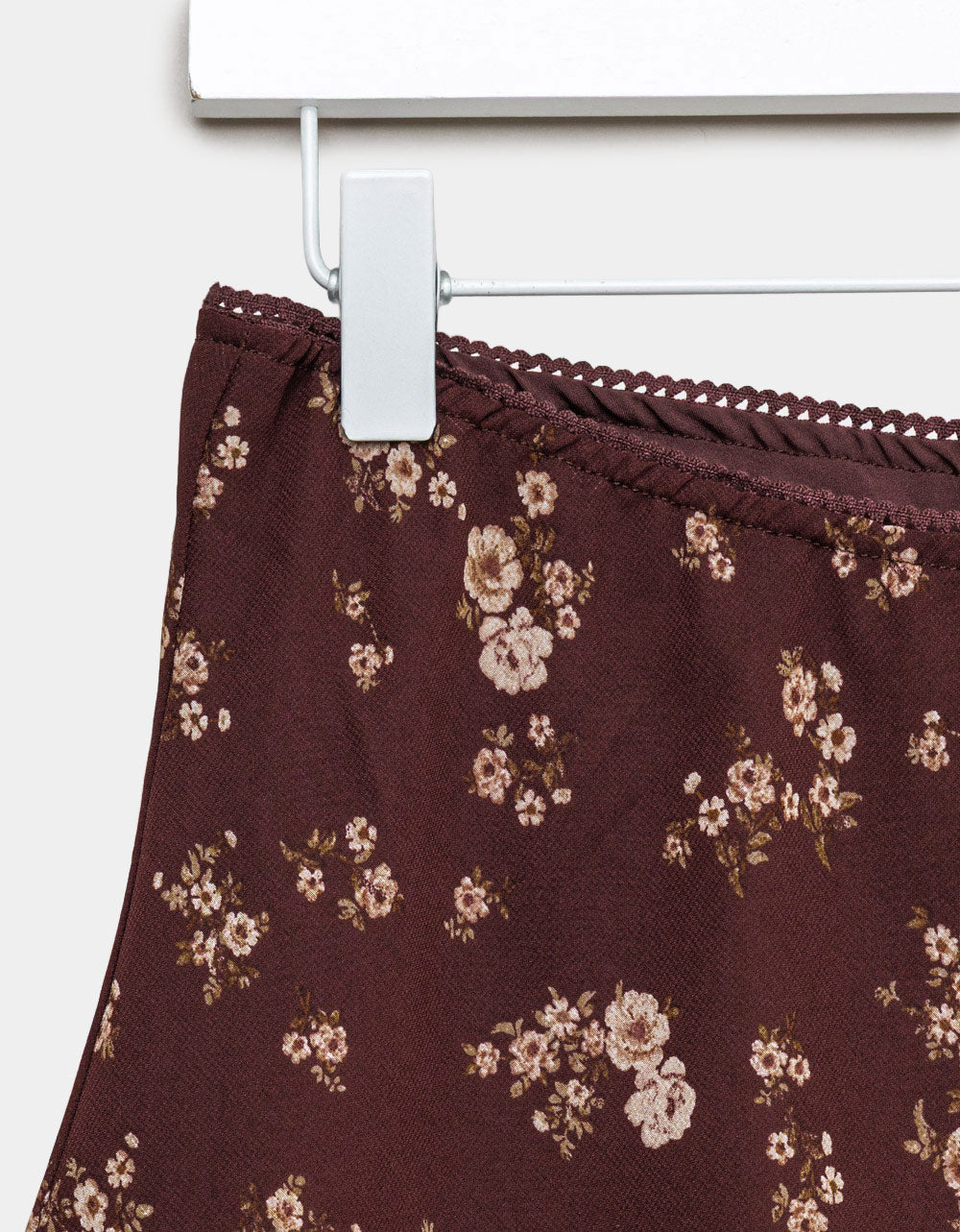 Mocha Floral Mini Skirt