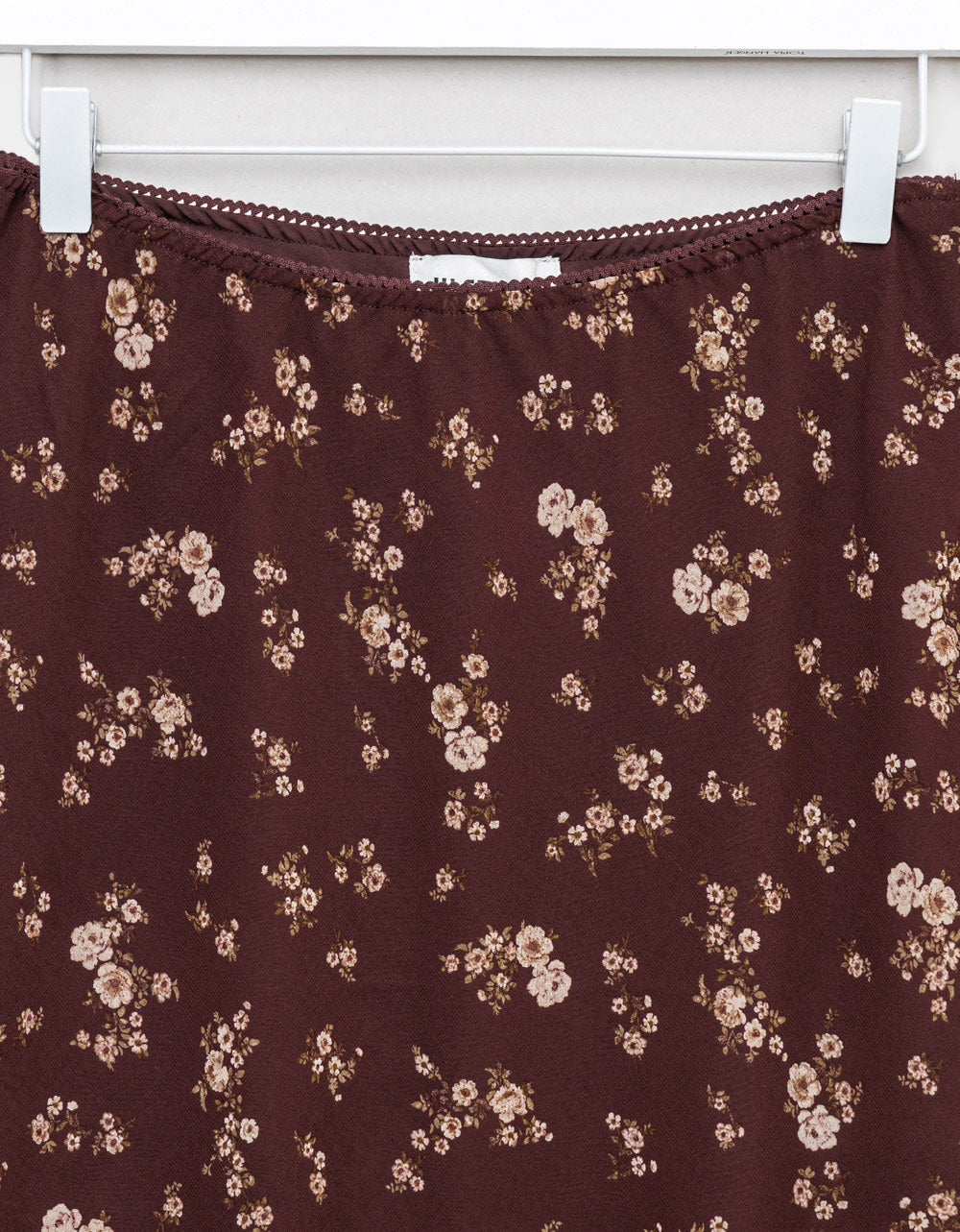 Mocha Floral Mini Skirt