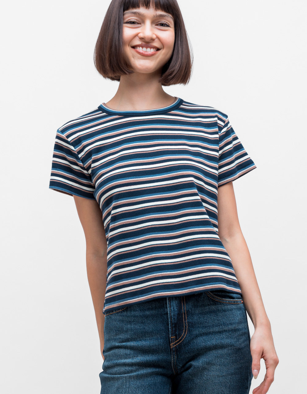 Navy Stripe Riley Tee