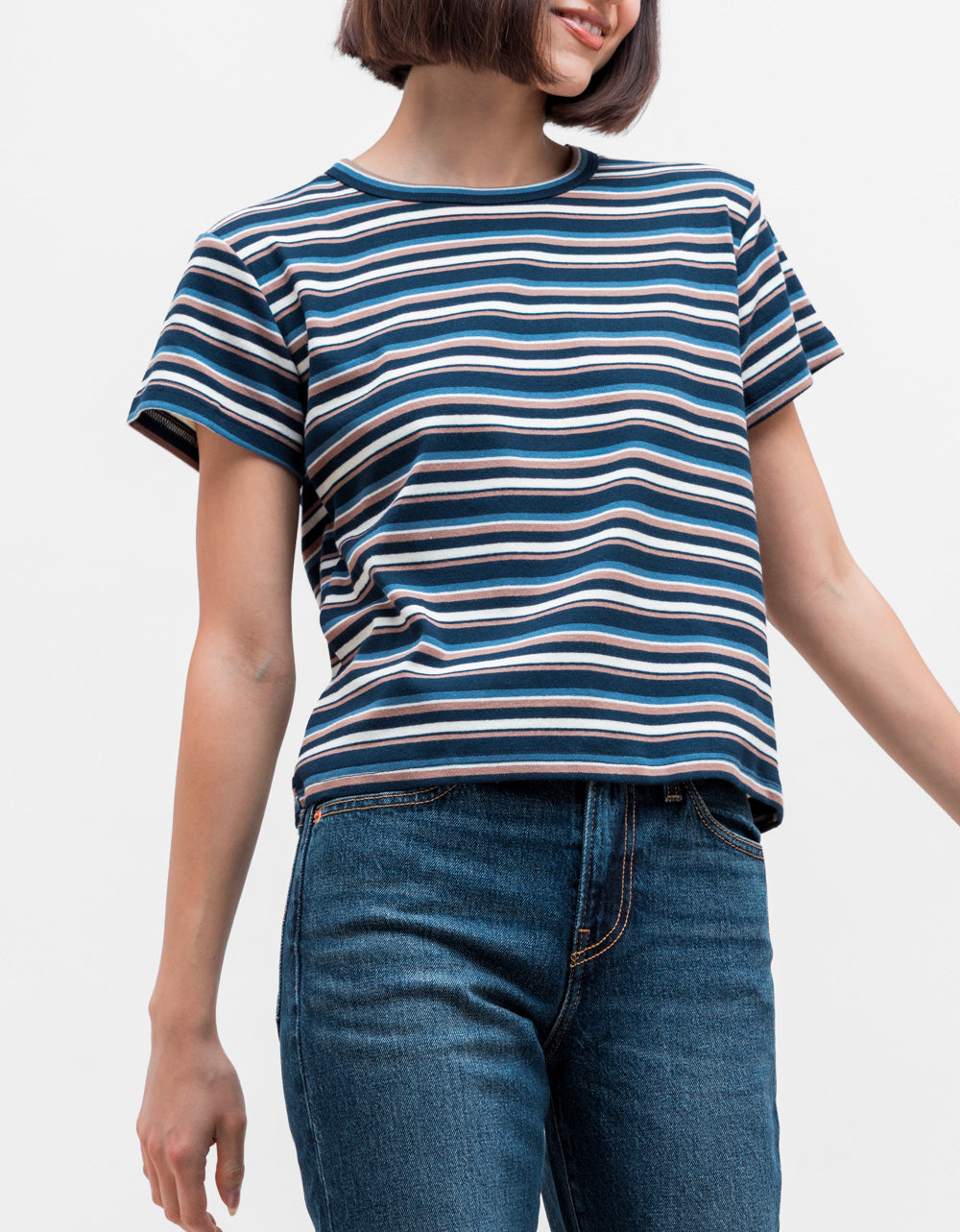 Navy Stripe Riley Tee