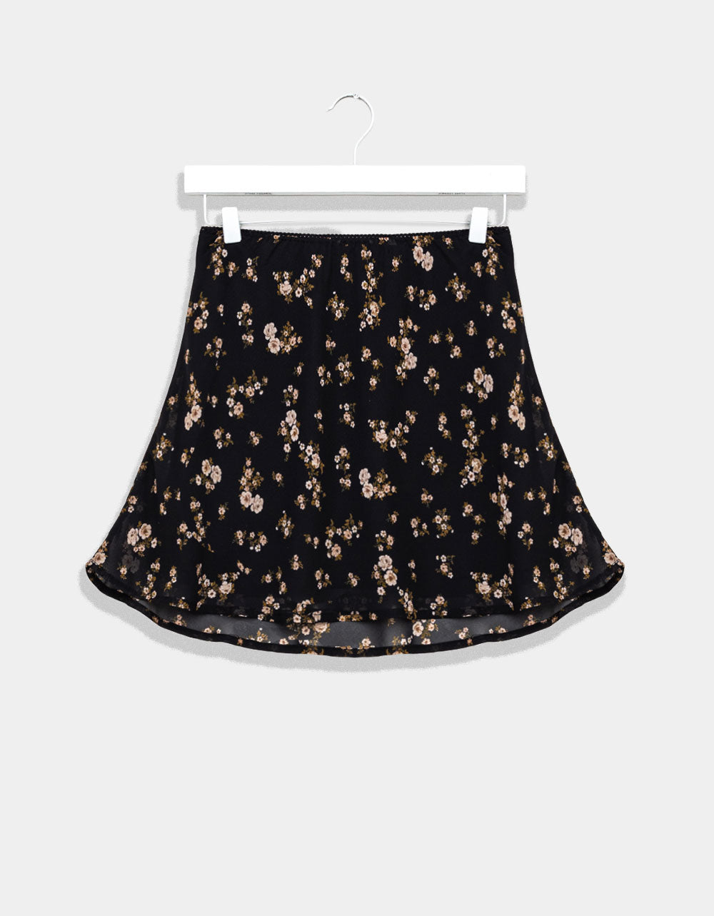 Noir Floral Mini Skirt