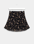Noir Floral Mini Skirt