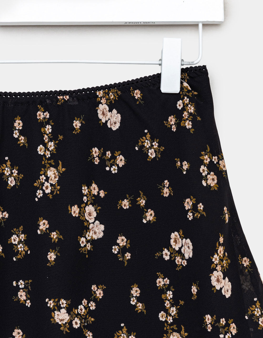Noir Floral Mini Skirt