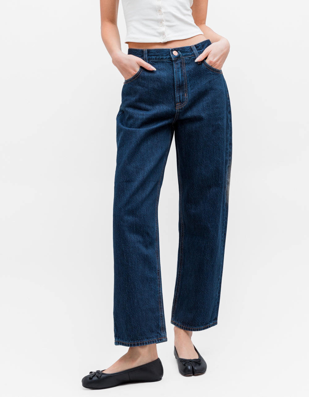 Off-Duty Bowed Ankle Jean - Horizon