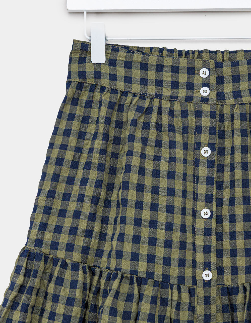 Olive Check Midi