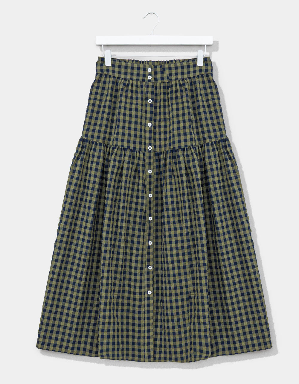 Olive Check Midi