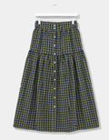 Olive Check Midi