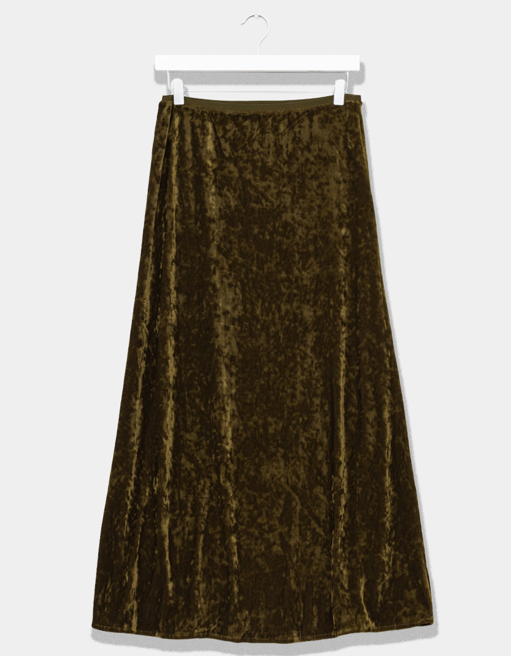 Olive Velvet Skirt
