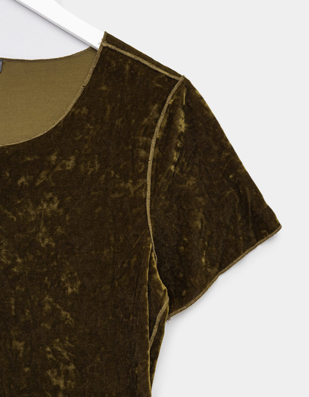 Olive Velvet Top