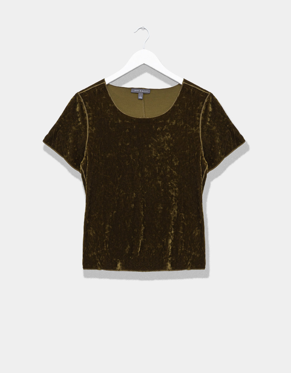 Olive Velvet Top
