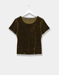 Olive Velvet Top