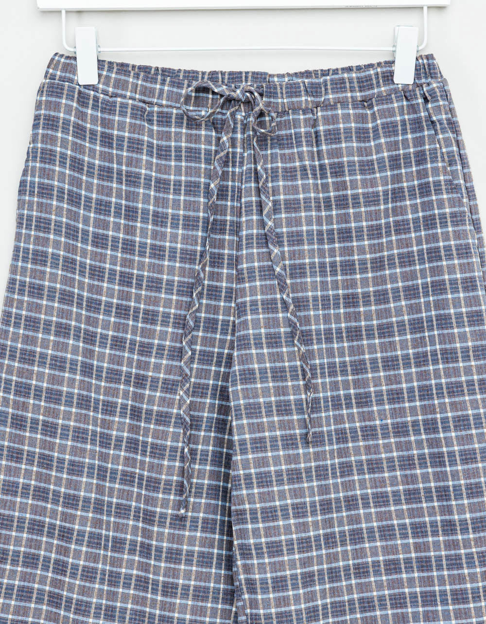 Plaid Drawstring Pants