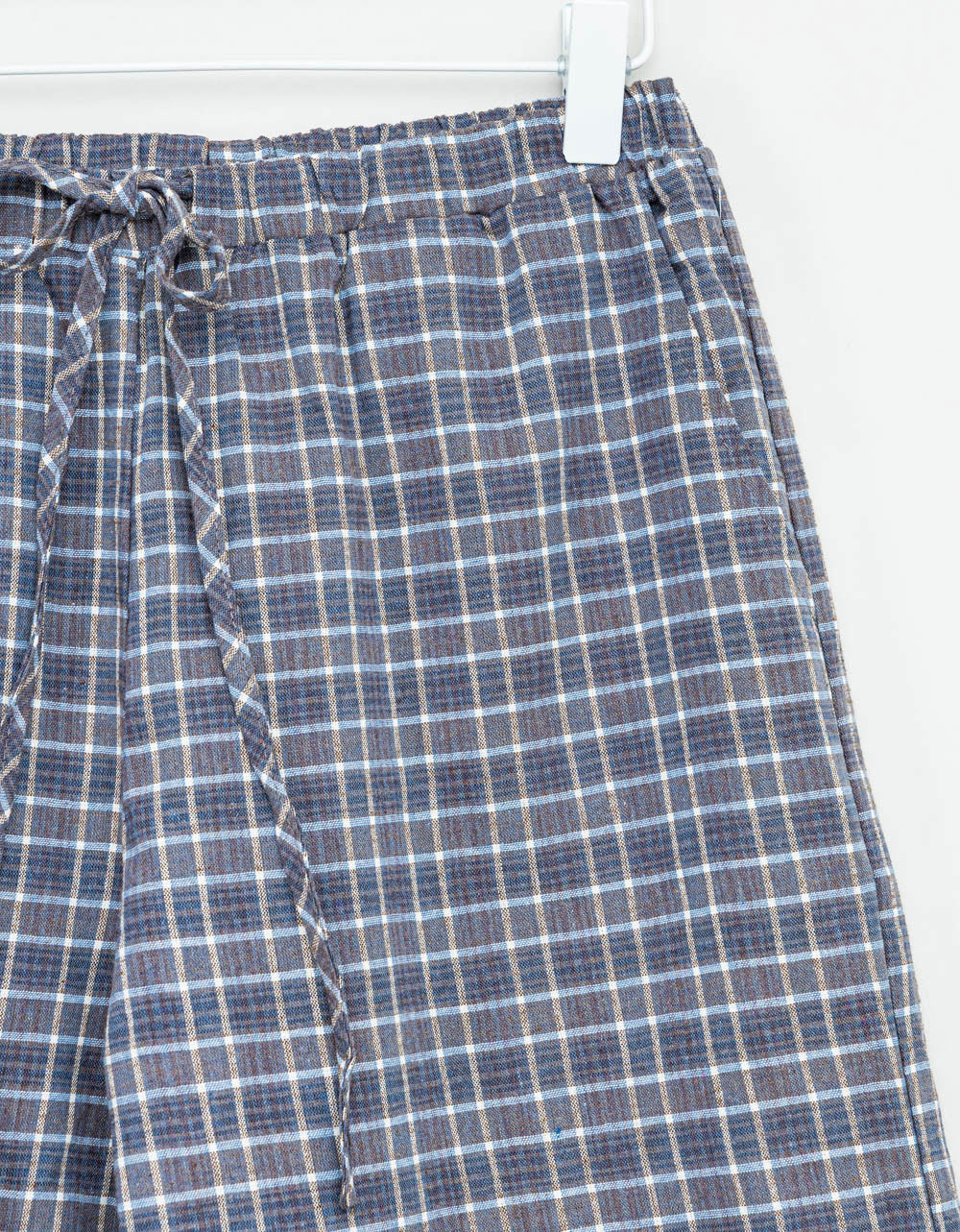 Plaid Drawstring Pants