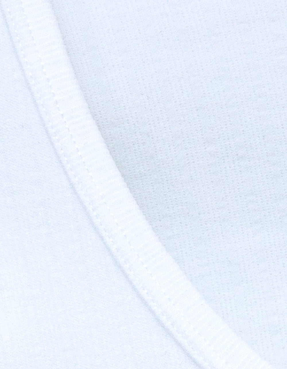 Ribbed Scoop Tee in White