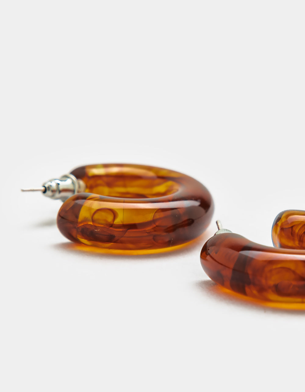 Salma Hoops in Amber